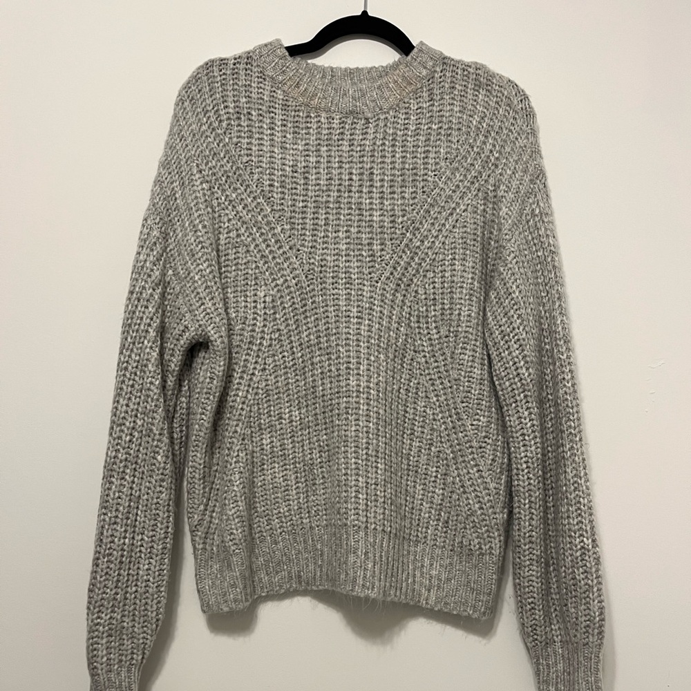 Cozy Grey Knit Sweater